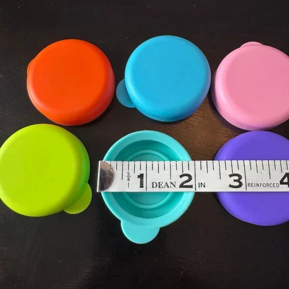 NWT - Set of 6 Silicone Milk Bottle Caps - Picture 2 of 5